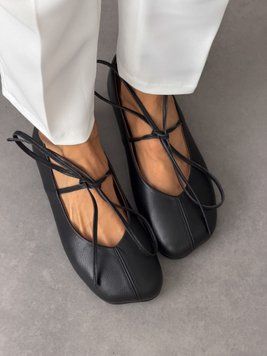Балетки barefoot тм NikArt чорні шкіряні gp-974-11677-38 фото