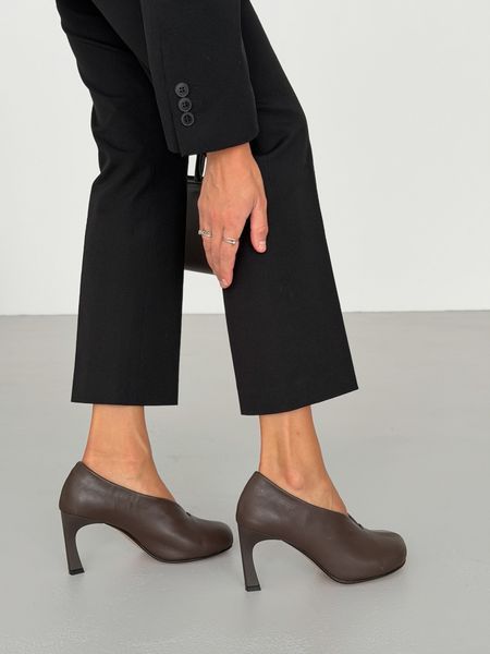 Туфлі з анатомічно-розширенним мисом Olli Shoes шкіряні коричневі gp-1045-11076-37 фото