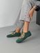 Балетки barefoot з перфорацією NikArt шкіряні зелені gp-864-11848-38 фото 2
