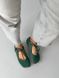 Балетки barefoot з перфорацією NikArt шкіряні зелені gp-864-11848-38 фото 1