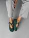 Балетки barefoot з перфорацією NikArt шкіряні зелені gp-864-11848-38 фото 9