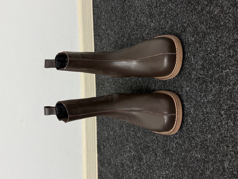 Черевики з анатомічним носиком ТМ Olli Shoes коричневі шкіряні gp-1143-11403-39 фото
