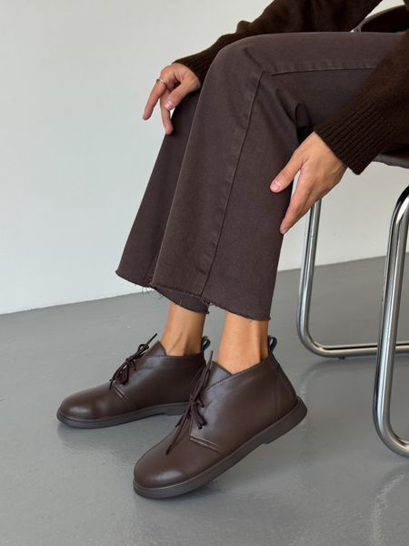 Черевики barefoot від NikArt шкіряні коричневі gp-1043-11207-39 фото